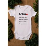 Overoz Organik%100 Pamuk Baba Kahraman Lider Baskılı Bebek Body Badi Çıtçıtlı Zıbın Tulum 5118, 12-18 AY