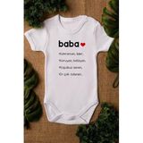 Overoz Organik%100 Pamuk Baba Kahraman Lider Baskılı Bebek Body Badi Çıtçıtlı Zıbın Tulum 5118, 3-6 AY