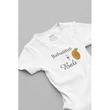 Overoz Organik%100 Pamuk Babasının Balı Baskılı Kısa Kollu Çıtçıtlı Bebek Body Badi Zıbın Tulum 5582, 3-6 AY