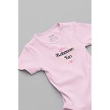Overoz Organik%100 Pamuk Babasının Kızı Pembe Bebek Body Badi Çıtçıtlı Zıbın 5241, 12-18 AY