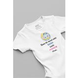 Overoz Organik%100 Pamuk Bana Bir Masal Anlat Baba Içinde Annem Olsun Bebek Body Badi Çıtçıtlı Zıbın 5133, 24-36 Ay