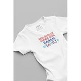 Overoz Organik%100 Pamuk Ben Güzelim Annem Güzel Babam Şanslı Bebek Body Beyaz Badi Çıtçıtlı Zıbın 5833, 0-3 AY