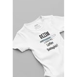 Overoz Organik%100 Pamuk Bezim Doluyor Lütfen Bekleyin Baskılı Çıtçıtlı Bebek Body Badi Zıbın Tulum 5644, 0-3 AY
