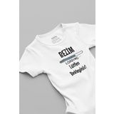 Overoz Organik%100 Pamuk Bezim Doluyor Lütfen Bekleyin Baskılı Çıtçıtlı Bebek Body Badi Zıbın Tulum 5644, 24-36 Ay