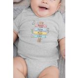 Overoz Organik%100 Pamuk Bütün Yollar Bana Çıkar Bebek Body Gri Badi Çıtçıtlı Zıbın 5853-G, 0-3 AY