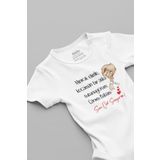 Overoz Organik%100 Pamuk Canım Babam Aşka Tutunuyorum Baskılı Bebek Body Beyaz Badi Çıtçıtlı Zıbın 5277, 3-6 AY