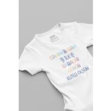Overoz Organik%100 Pamuk Canım Babam Ilk Babalar Günün Kutlu Olsun Bebek Body Çıtçıtlı Badi Zıbın 5218, 24-36 Ay