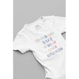 Overoz Organik%100 Pamuk Canım Babam Ilk Babalar Günün Kutlu Olsun Bebek Body Çıtçıtlı Badi Zıbın 5218, 9-12 Ay