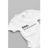 Overoz Organik%100 Pamuk Dayı Baba Gibi Ama Daha Cool Baskılı Bebek Body Badi Çıtçıtlı Zıbın 5056, 18-24 AY