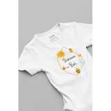 Overoz Organik%100 Pamuk Dedesinin Balı Baskılı Bebek Body Çıtçıtlı Kısa Kollu Badi Zıbın Tulum 5162, 24-36 Ay
