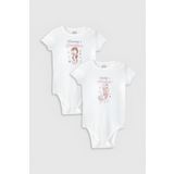 Overoz Organik%100 Pamuk Denizkızı Mermaid Baskılı 2'li Bebek Body Set Badi Çıtçıtlı Zıbın Ikili 5801-5802, 9-12 Ay