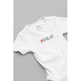 Overoz Organik%100 Pamuk Evlat Baskılı Bebek Body Beyaz Badi Çıtçıtlı Zıbın 5831, 24-36 Ay