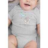 Overoz Organik%100 Pamuk Fil Ve Tavşan Baskılı Bebek Body Badi Çıtçıtlı Zıbın Tulum 5104-G, 12-18 AY