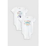 Overoz Organik%100 Pamuk Happy Birthday Dad Baba 2'li Bebek Body Set Badi Çıtçıtlı Zıbın Ikili 5002-5264, 6-9 AY