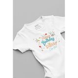Overoz Organik%100 Pamuk Happy Birthday Daddy Baba Baskılı Bebek Body Kısa Kollu Çıtçıtlı Badi Zıbın 5264, 18-24 AY