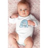 Overoz Organik%100 Pamuk Hello World Baskılı Uzun Kollu Bebek Çıtçıtlı Body Badi Zıbın Tulum 5404, 18-24 AY