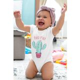 Overoz Organik%100 Pamuk Hug Me Sarıl Bana Baskılı Kısa Kollu Çıtçıtlı Bebek Body Badi Zıbın Tulum 5487, 3-6 AY
