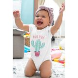 Overoz Organik%100 Pamuk Hug Me Sarıl Bana Baskılı Kısa Kollu Çıtçıtlı Bebek Body Badi Zıbın Tulum 5487, 9-12 Ay