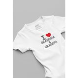 Overoz Organik%100 Pamuk I Love Grandma And Grandpa Dede Yazılı Bebek Body Badi Çıtçıtlı Zıbın 5808, 3-6 AY