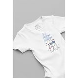 Overoz Organik%100 Pamuk Ilk Aşkım Babam Baskılı Çıtçıtlı Bebek Body Badi Zıbın Tulum 5646, 0-3 AY