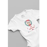 Overoz Organik%100 Pamuk Ilk Yeni Yılım Yılbaşı Baskılı Çıtçıtlı Bebek Body Badi Zıbın Tulum 5684, 0-3 AY