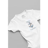 Overoz Organik%100 Pamuk Little Captain Kaptan Baskılı Bebek Body Beyaz Badi Çıtçıtlı Zıbın 5794, 0-3 AY