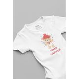 Overoz Organik%100 Pamuk Merry Christmas Yılbaşı Baskılı Çıtçıtlı Bebek Body Badi Zıbın Tulum 5685, 6-9 AY
