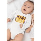 Overoz Organik%100 Pamuk Mini Boss Baskılı Uzun Kollu Çıtçıtlı Bebek Body Badi Zıbın Tulum 5502, 6-9 AY