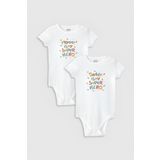 Overoz Organik%100 Pamuk Mommy Daddy Anne Baba 2'li Bebek Body Set Çıtçıtlı Badi Zıbın Ikili 5352-5353, 6-9 AY
