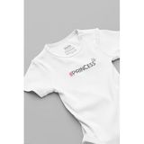Overoz Organik%100 Pamuk Princess Prenses Baskılı Bebek Body Beyaz Badi Çıtçıtlı Zıbın 5821, 6-9 AY