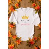 Overoz Organik%100 Pamuk Princess Prenses Kedi Baskılı Uzun Kollu Çıtçıtlı Bebek Body Badi Zıbın 5568, 12-18 AY