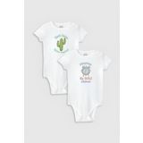 Overoz Organik%100 Pamuk Sarıl Bana Baskılı 2'li Bebek Body Set Badi Çıtçıtlı Zıbın Tulum Ikili 5867-5868, 9-12 Ay