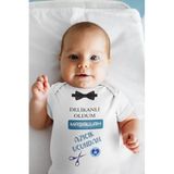 Overoz Organik%100 Pamuk Sünnet Kıyafeti Kısa Kollu Çıtçıtlı Bebek Body Badi Zıbın Tulum 5581, 18-24 AY