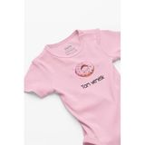 Overoz Organik%100 Pamuk Tam Yemelik Donut Baskılı Bebek Body Çıtçıtlı Badi Zıbın Tulum 5263-P, 3-6 AY