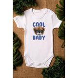 Overoz Organik%100 Pamuk Teddy Bear Cool Baby Bebek Body Çıtçıtlı Badi Zıbın Tulum 5345, 9-12 Ay