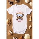 Overoz Organik%100 Pamuk Teddy Bear Sleep Nap Time Baskılı Bebek Body Kısa Kollu Badi Çıtçıtlı Zıbın 5295, 18-24 AY