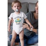 Overoz Organik%100 Pamuk The Driver Araba Baskılı Kısa Kollu Bebek Çıtçıtlı Body Badi Zıbın Tulum 5383, 6-9 AY