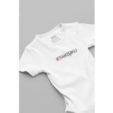 Overoz Organik%100 Pamuk Yakışıklı Baskılı Bebek Body Beyaz Badi Çıtçıtlı Zıbın 5824, 0-3 AY