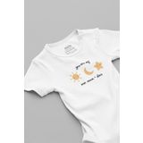 Overoz Organik%100 Pamuk You Are My Sun Moon Baskılı Çıtçıtlı Bebek Body Badi Zıbın Tulum 5635, 6-9 AY