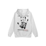 Overoz Presence Existence Varoluş Karma Sırt Baskılı Kapüşonlu Oversize Sweatshirt Ekru Hoodie H1217, L