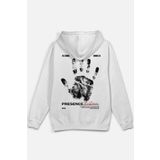 Overoz Presence Existence Varoluş Karma Sırt Baskılı Kapüşonlu Oversize Sweatshirt Ekru Hoodie H1217, XL