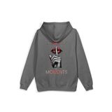 Overoz Shut Your Mouth Sırt Baskılı Kapüşonlu Oversize Sweatshirt Gri Hoodie H1194, 2XL