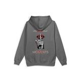 Overoz Shut Your Mouth Sırt Baskılı Kapüşonlu Oversize Sweatshirt Gri Hoodie H1194, S