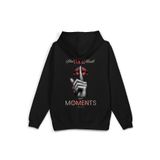 Overoz Shut Your Mouth Sırt Baskılı Kapüşonlu Oversize Sweatshirt Siyah Hoodie H1194, 2XL