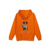 Overoz Shut Your Mouth Sırt Baskılı Kapüşonlu Oversize Sweatshirt Turuncu Hoodie H1194, 2XL