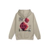 Overoz Sırt Baskılı Bej Oversize Sweatshirt S1216, XL