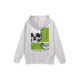 Overoz Skull Kurukafa Sırt Baskılı Kapüşonlu Oversize Sweatshirt Ekru Hoodie H1208, S