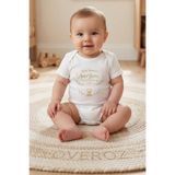 Overoz Teyze Anne Yazılı Bebek Zıbın Erkek Kız Bebek Body Çıtçıtlı Beyaz Kısa Kollu Badi Tulum Bebek Hediyelik 5683-26