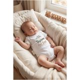Overoz Teyze Anne Yazılı Bebek Zıbın Erkek Kız Bebek Body Çıtçıtlı Beyaz Kısa Kollu Badi Tulum Bebek Hediyelik 5683-29
