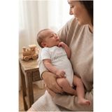 Overoz Teyze Yazılı Bebek Zıbın Erkek Kız Bebek Body Çıtçıtlı Beyaz Kısa Kollu Badi Tulum Bebek Hediyelik 5683-27